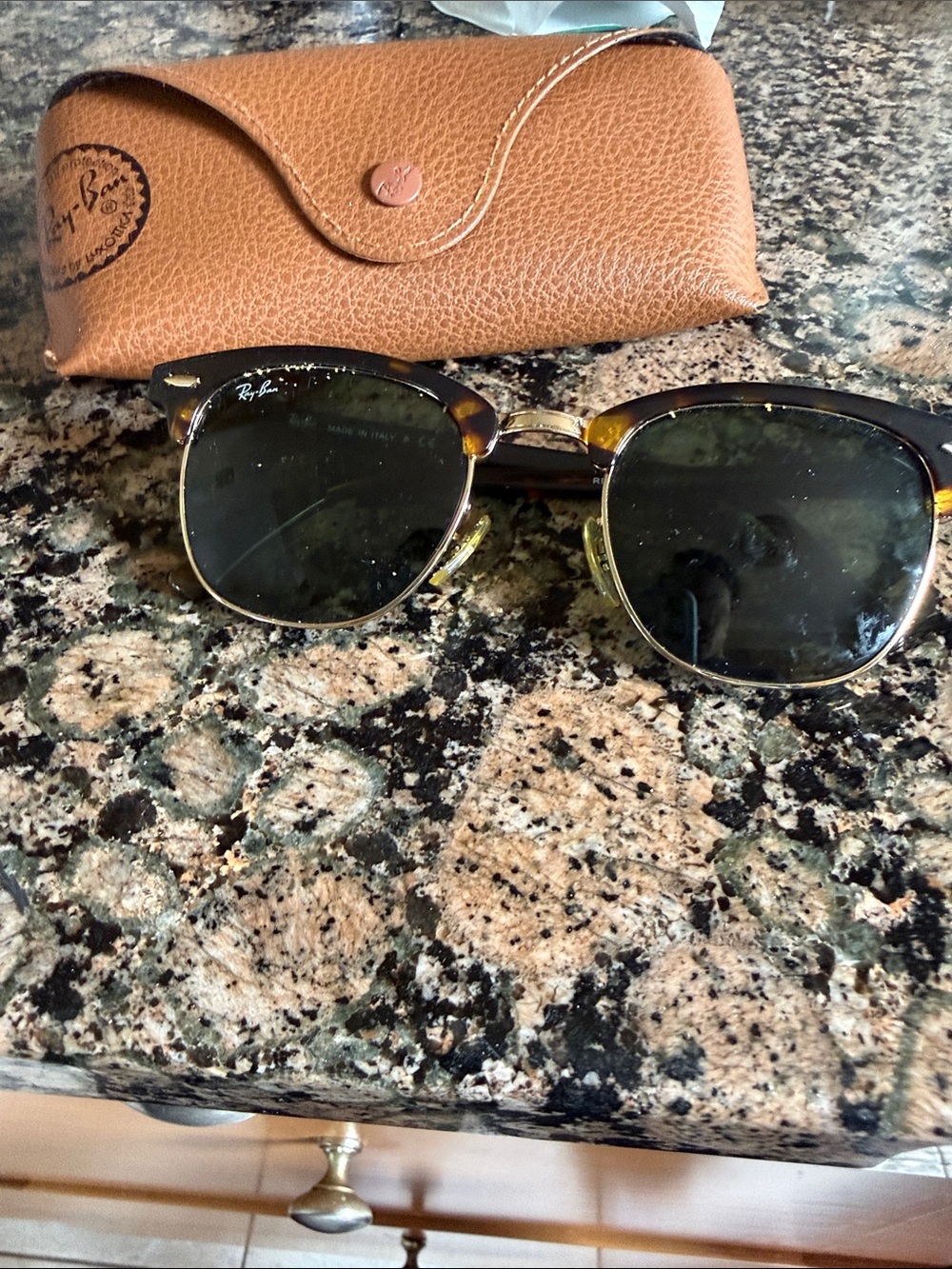 Ray-Ban Black Lenses with Tortoise and Gold Frame Sunglasses